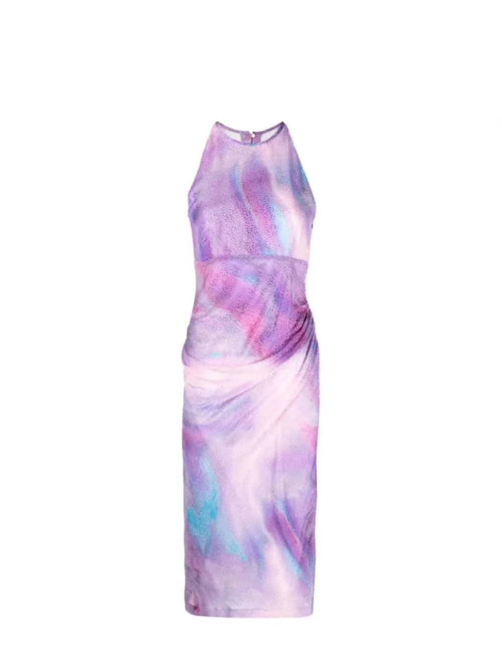 $695 Silk IRO Lidama Midi Dress NWT Size 40 (US 6–8) Pastel Draped - Picture 5 of 5